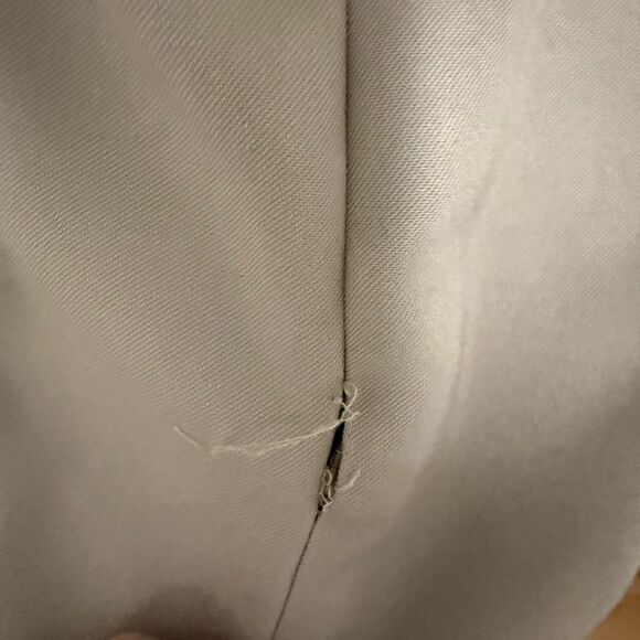 Rachel Gilbert Collared Strapless Dress with Square Studs. Mushroom. Size 0. - Picture 8 of 11